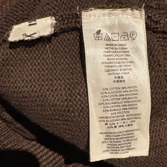 MICHAEL Michael Kors One Shoulder Dark Brown Sweater - Picture 6 of 6